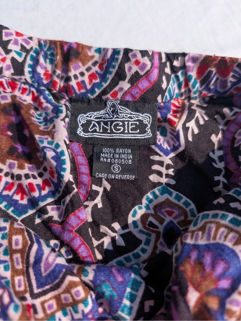Angie Women's Bohemian Romper – Purple Pattern - Picture 2 of 4